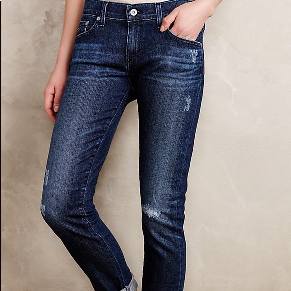 Ag Adriano Goldschmied Denim - AG Nolan Dark Wash Relaxed Slim Jeans Size 25R